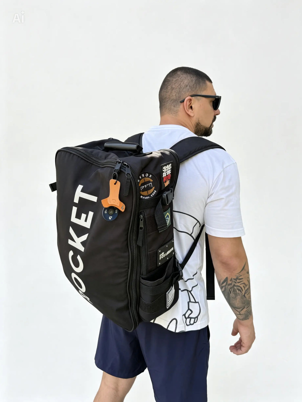 Rocket Backpack Preta 39L - Modelo Astronauta
